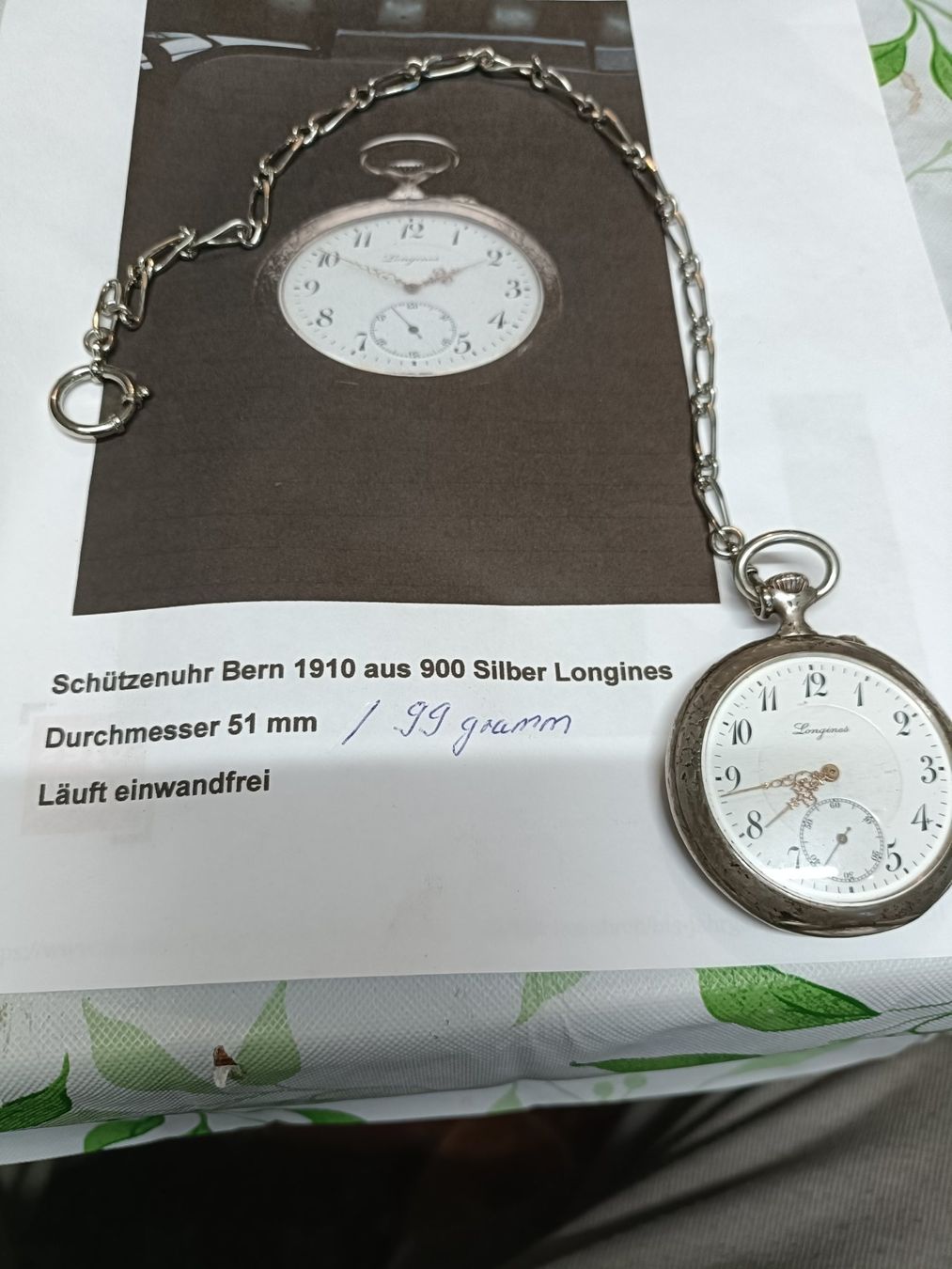 Longines Orologi: Schützenuhr Bern 1910 900er Silber – Usato da Ennetmoos venduto da brunhildenb