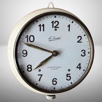 Vintage Le Castel Wanduhr Küchenuhr 8-Tage Swiss Design