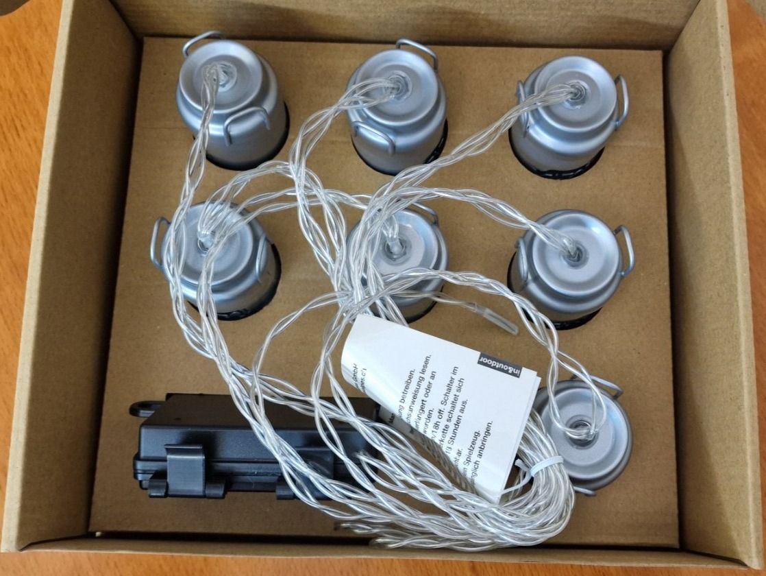Ghirlande e barre luminose: LED Lichterkette Milchkanne silbergrau – Nuovo e nell'imballaggio originale da Schaffhausen venduto da AtelierPudesco 1