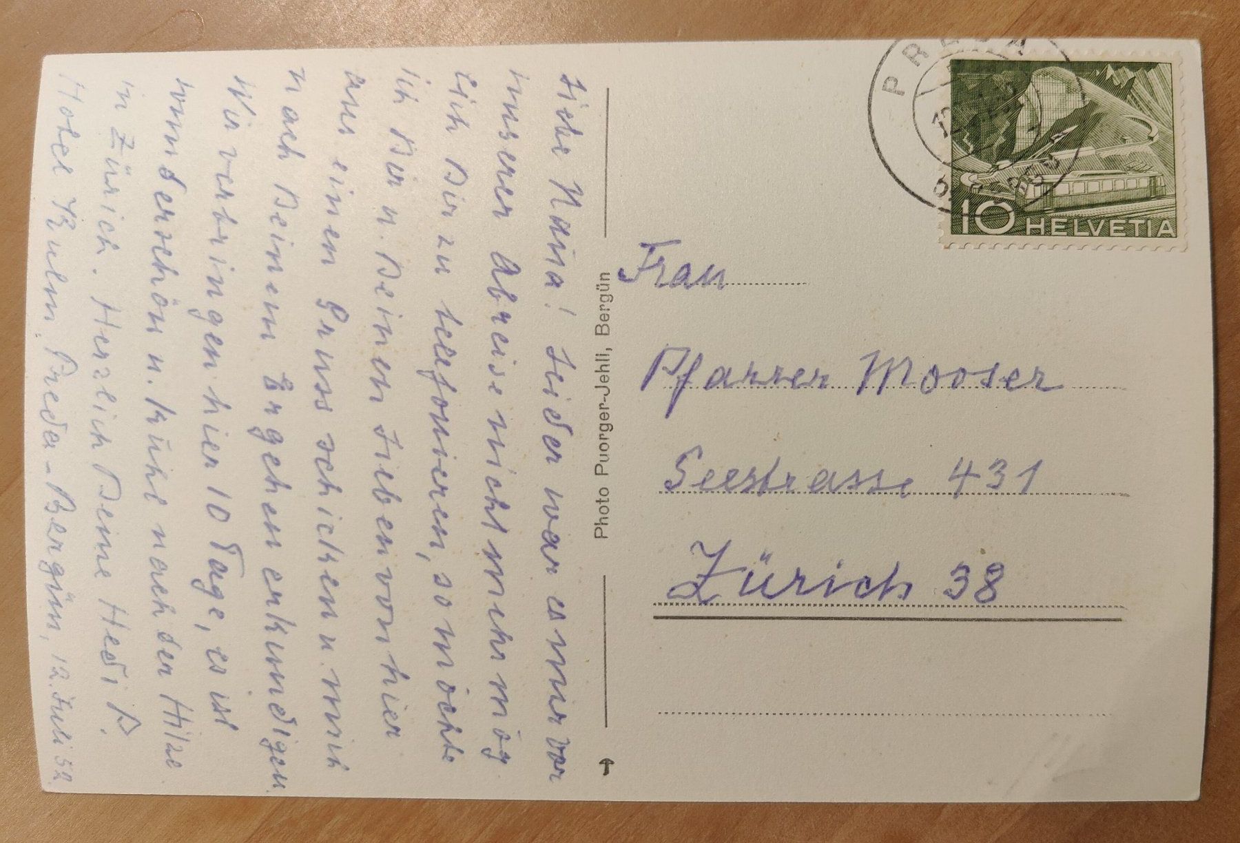 Cartoline postali: Albula Naz bei Preda um 1950 – Usato da St. Erhard venduto da Chaeferli6 1