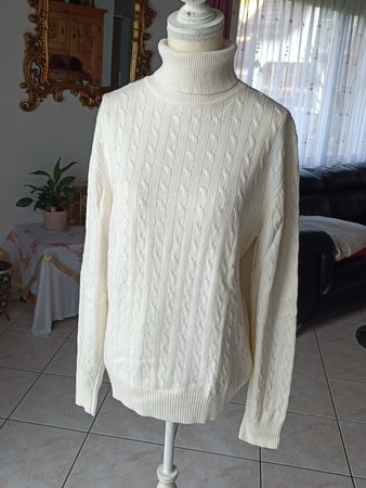 Essentiel Damen Rollkragenpullover, XL, Creme, Top Zustand!