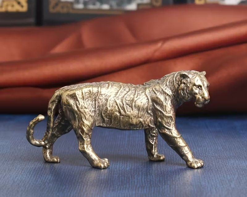 Statuette: Tiger aus Messing  - Vintage Deko – Nuovo (secondo la descrizione) da Uerkheim venduto da Justi.y 1