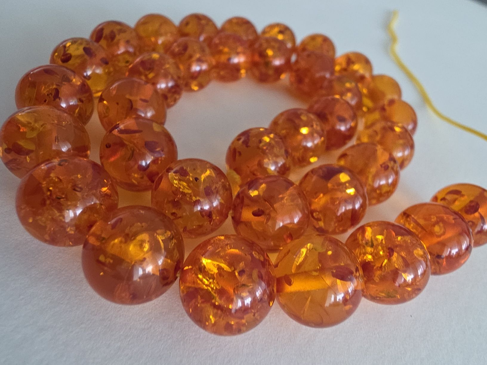 Minerali & Pietre curative: Bernstein 12mm. gelb/orange Strang – Nuovo e nell'imballaggio originale da Menziken venduto da Mirager 2