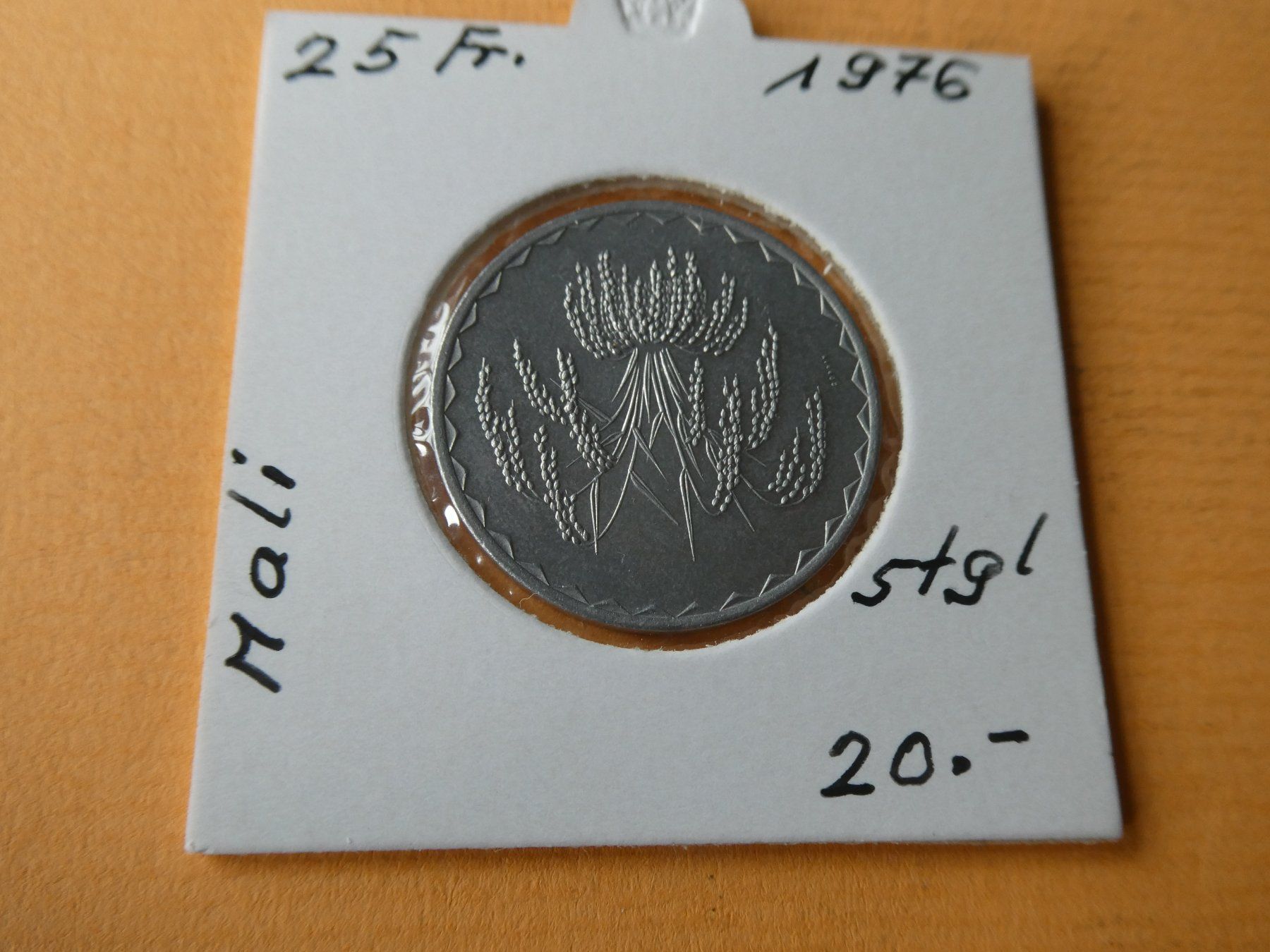 Tutti le monete: Mali 1976, 25 Francs   stgl. – Usato da Hinterforst venduto da Rohusri