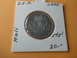Mali 1976, 25 Francs   stgl.