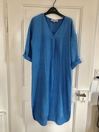 Kleid Leinen luftig von Cartoon in Capri Blau S/M