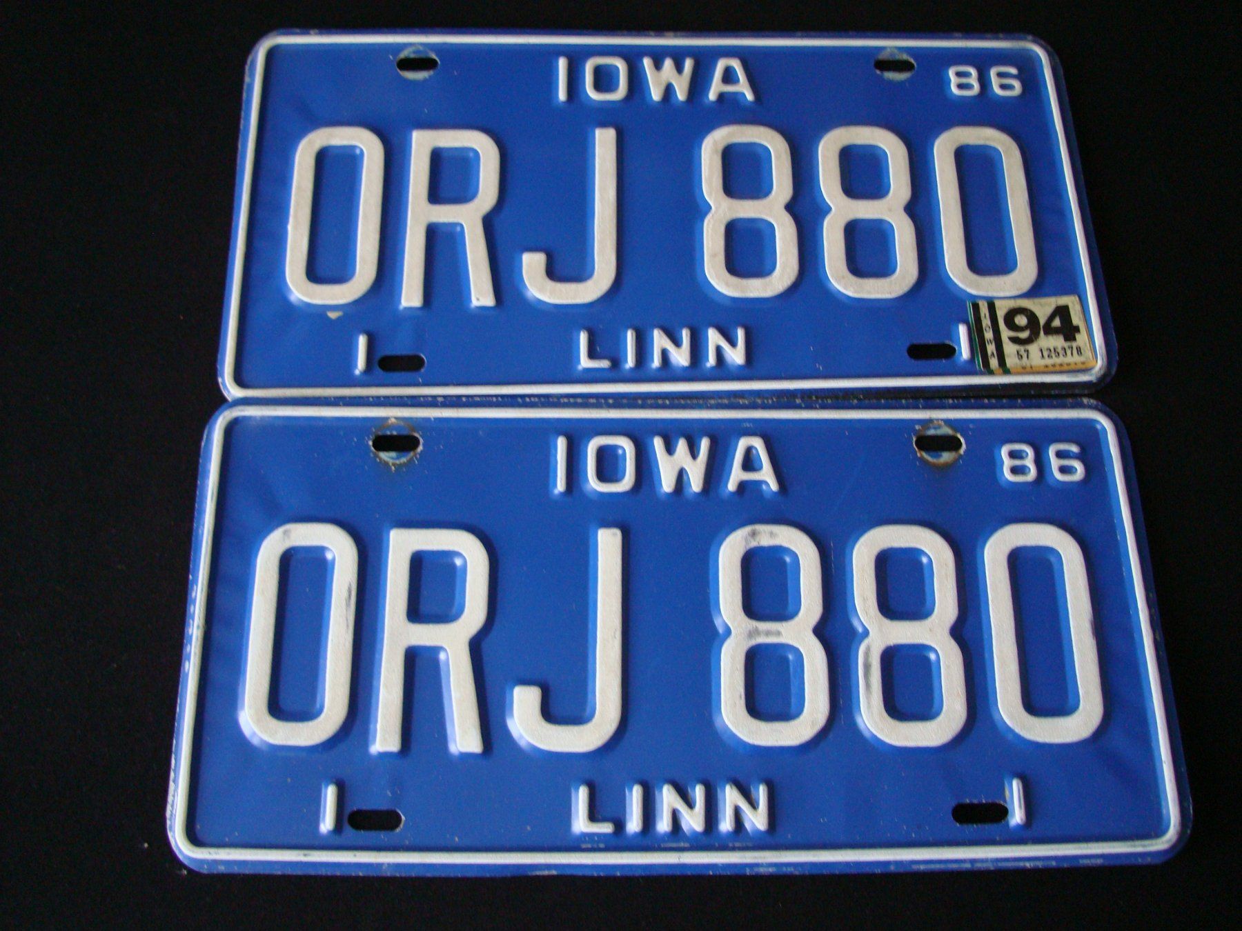 Schilder: IOWA ORJ 880 – Gebraucht aus Scherz von 5246