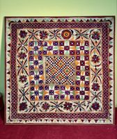 Indischer Wandteppich gestickt verm. Gujarat vintage