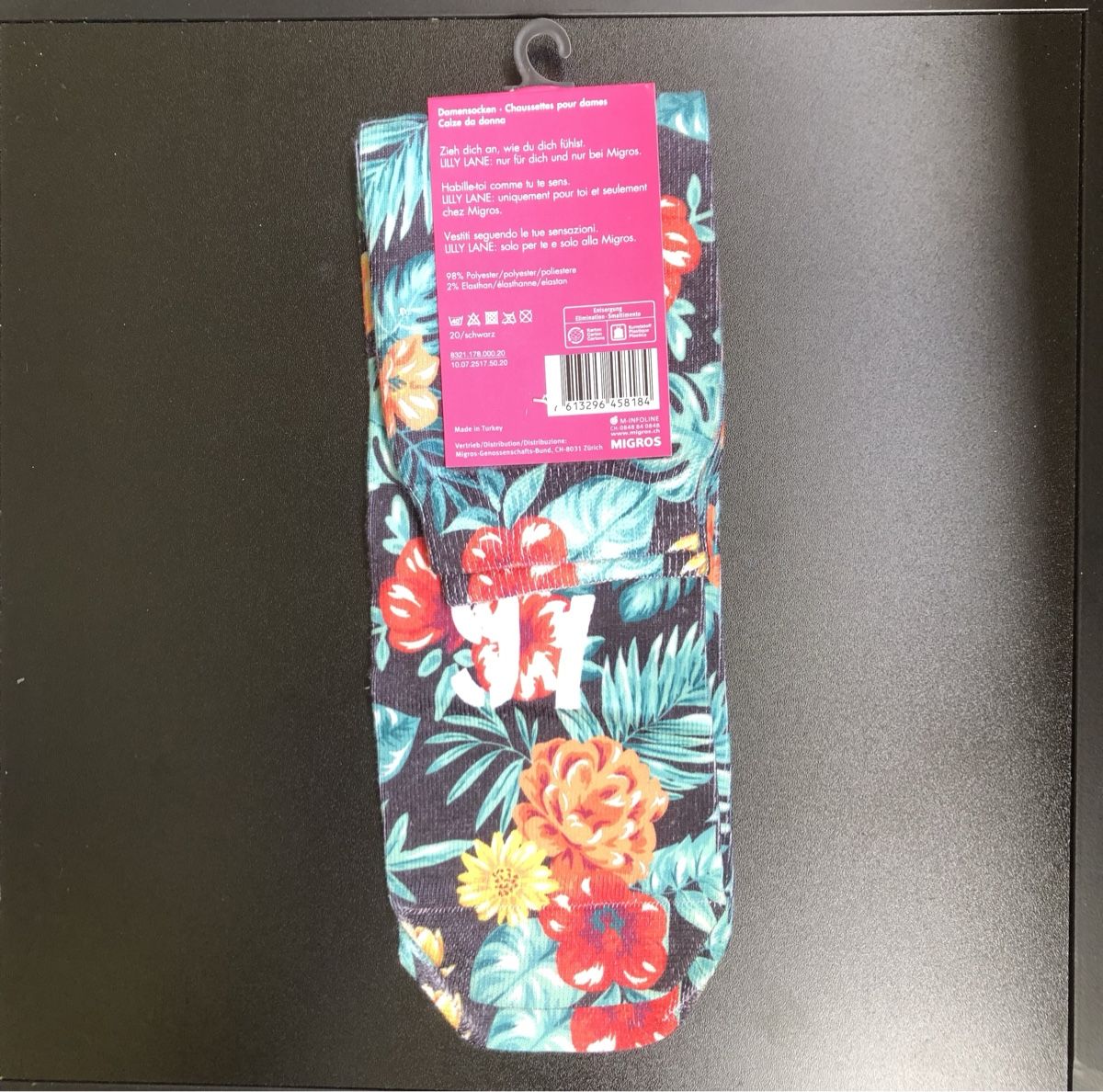 Calze: Socken Lilly Anne Blumenmuster One Size neu – Nuovo e nell'imballaggio originale da St.Gallen venduto da nitka. 1