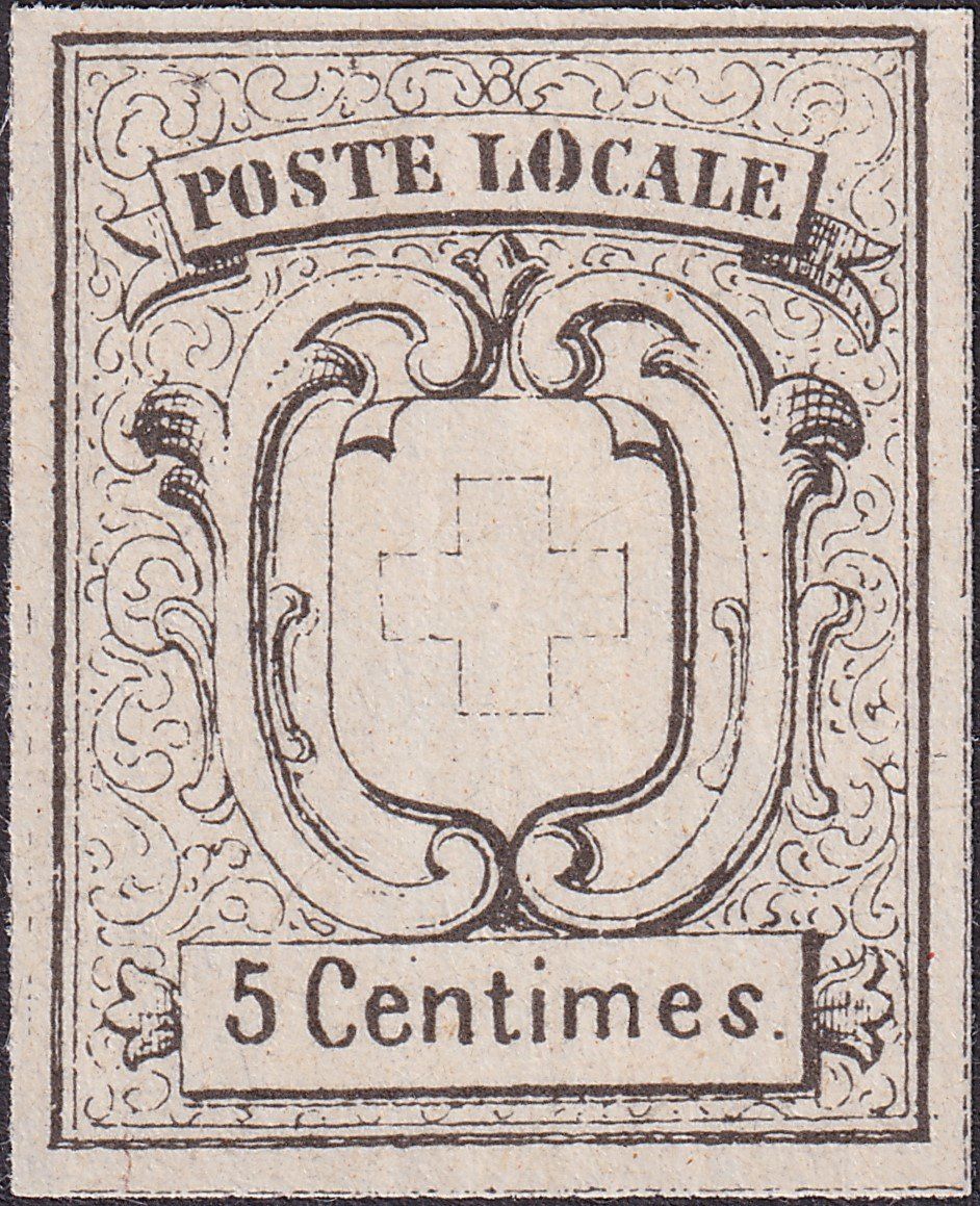 Alle Briefmarken: NEUENBURG, Nr.11P (Probe), Replik von Peter Winter. – Gebraucht aus Sursee von Luzernerraute