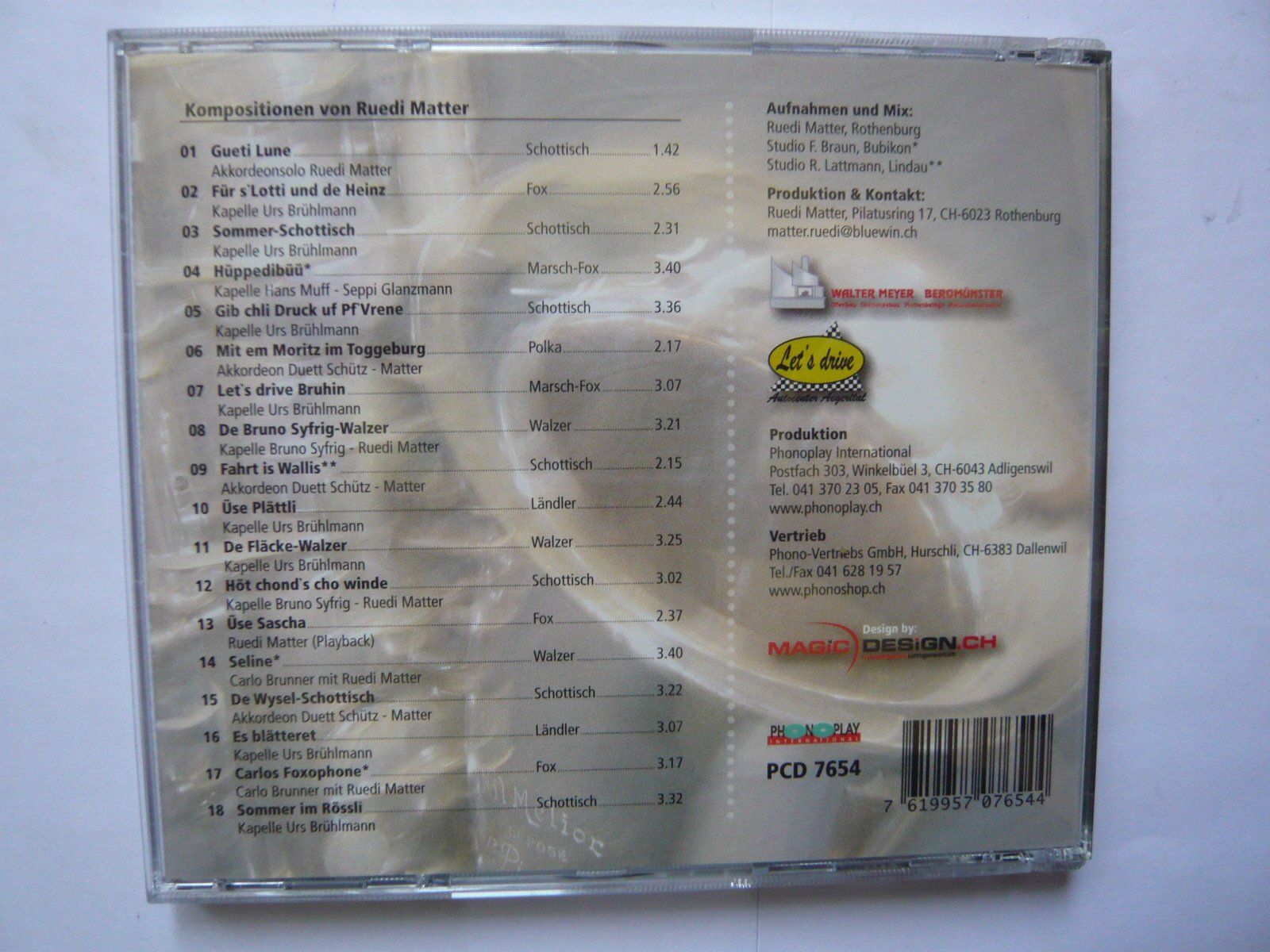 CD: Various Ruedi Matter Kompositionen Gueti Lune – Usato da Winterthur venduto da Cajun 1