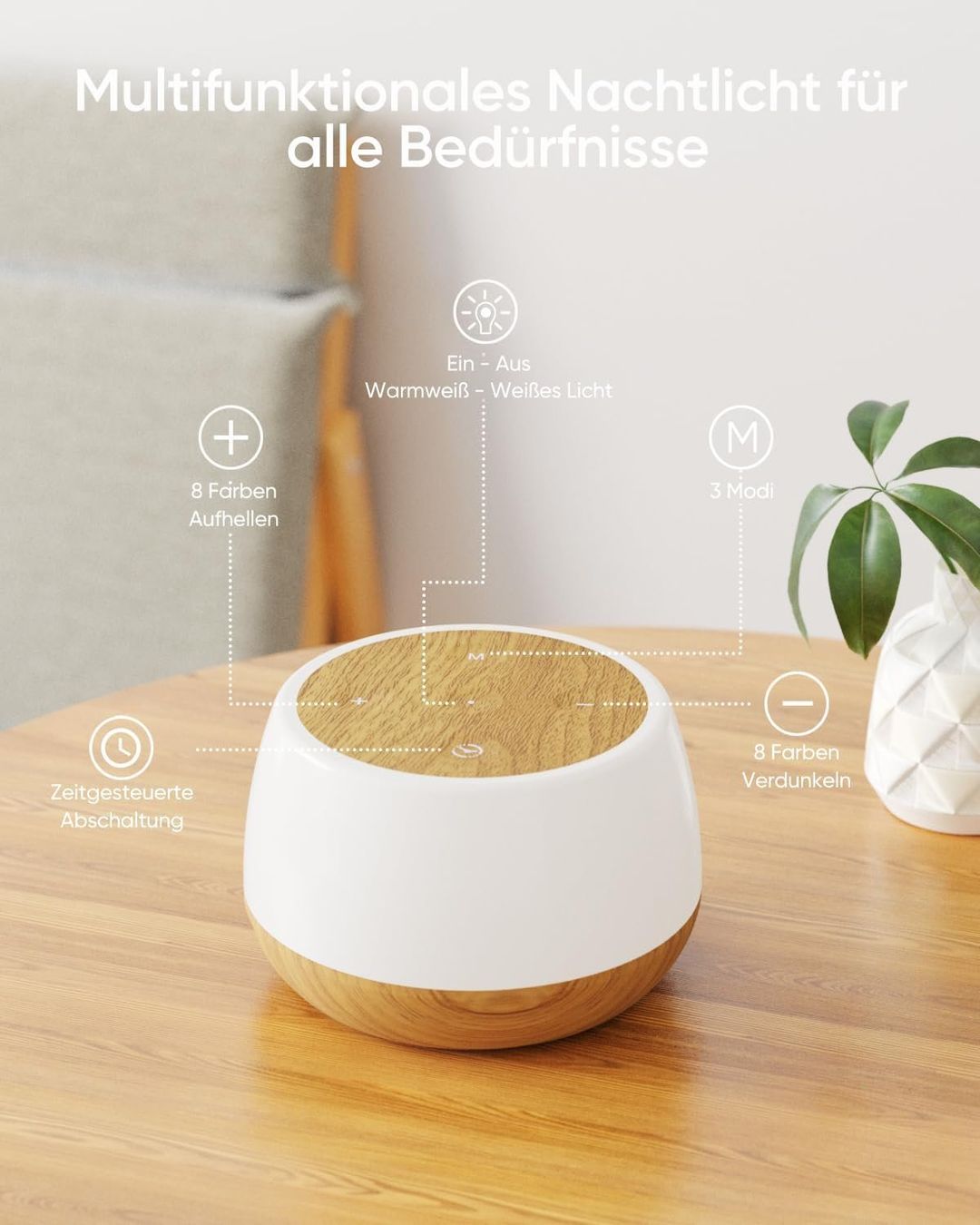 Lampade: 2x LED Nachttischlampe Touch dimmbar mit RGB – Nuovo e nell'imballaggio originale da Nuglar venduto da SmartLiving24 2