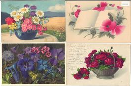 4 AK - Blumen - fleurs
