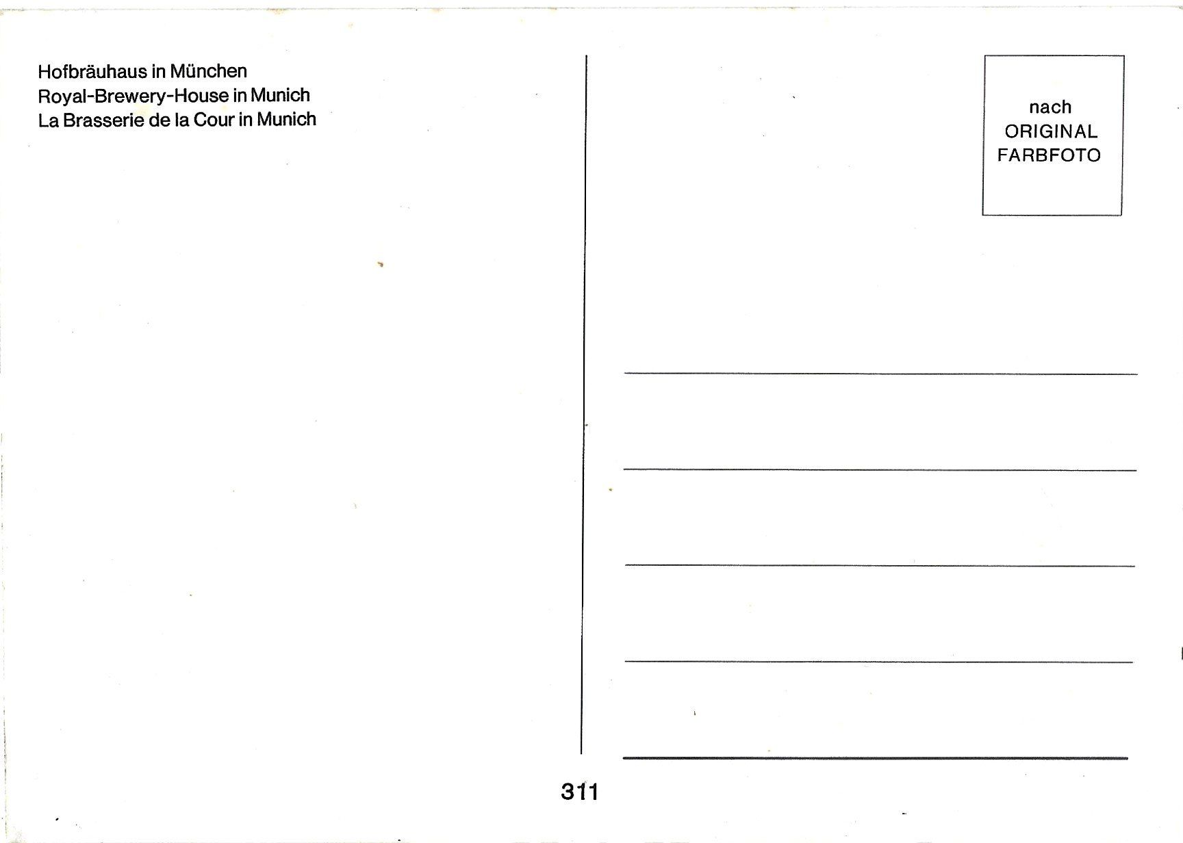 Cartoline postali: Grüsse  vom  Hofbräuhaus – Usato da Bütschwil venduto da Jackson1A 1