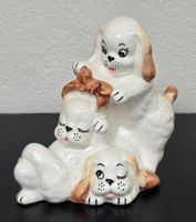 Sparschwein Hunde Keramik weiss braun