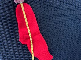 Wollsocken aus reiner Wolle (rot)