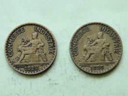 2x  1 Franc France 1922 - 1923 Chambres de commerce
