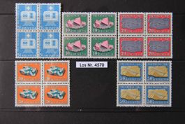 PP 1961 Serien Viererblöcke Postfrisch **           Los 4570