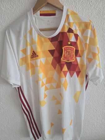 Spanien Fussballtrikot EM  Grösse L Adidas Weiss Rot Gelb 