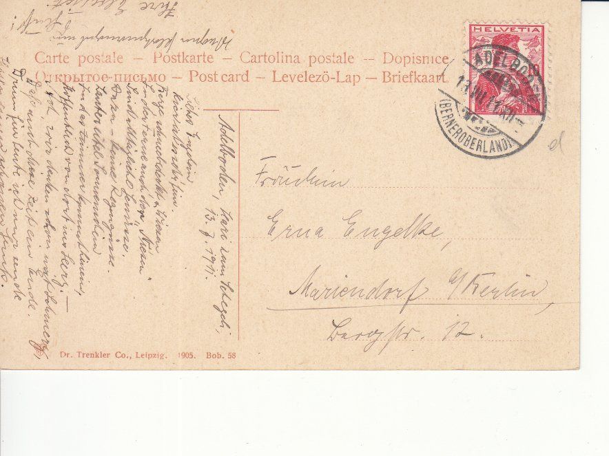 Cartoline postali: Adelboden Brücke 1911 – Usato da Bürglen TG venduto da StampGraf 1
