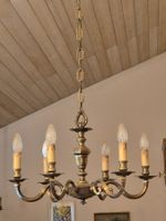 Messing Kronleuchter 6-flammig