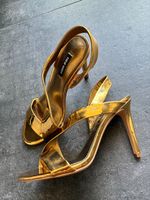 Fast Neu_Nine West_metallisch-goldenen_NineWest_Itz_Gr.US#7
