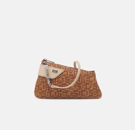GCDS COMMA NOTTE Monogramm Bag Brown