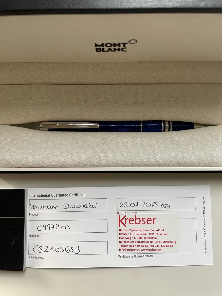 Montblanc Penna & Evidenziatori: Montblanc Starwalker Cool Blue Kugelschreiber – Usato da Biel/Bienne venduto da Kyoma