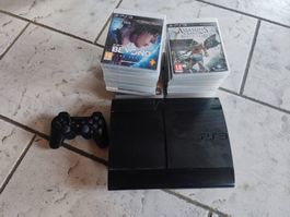 PS3 Super Slim (500gb) + 19 Games + 1 Controller