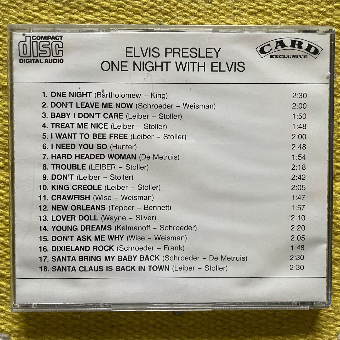 CD: ELVIS PRESLEY-ONE NIGHT WITH ELVIS – Usato da Rorschacherberg venduto da CD-Roli 1