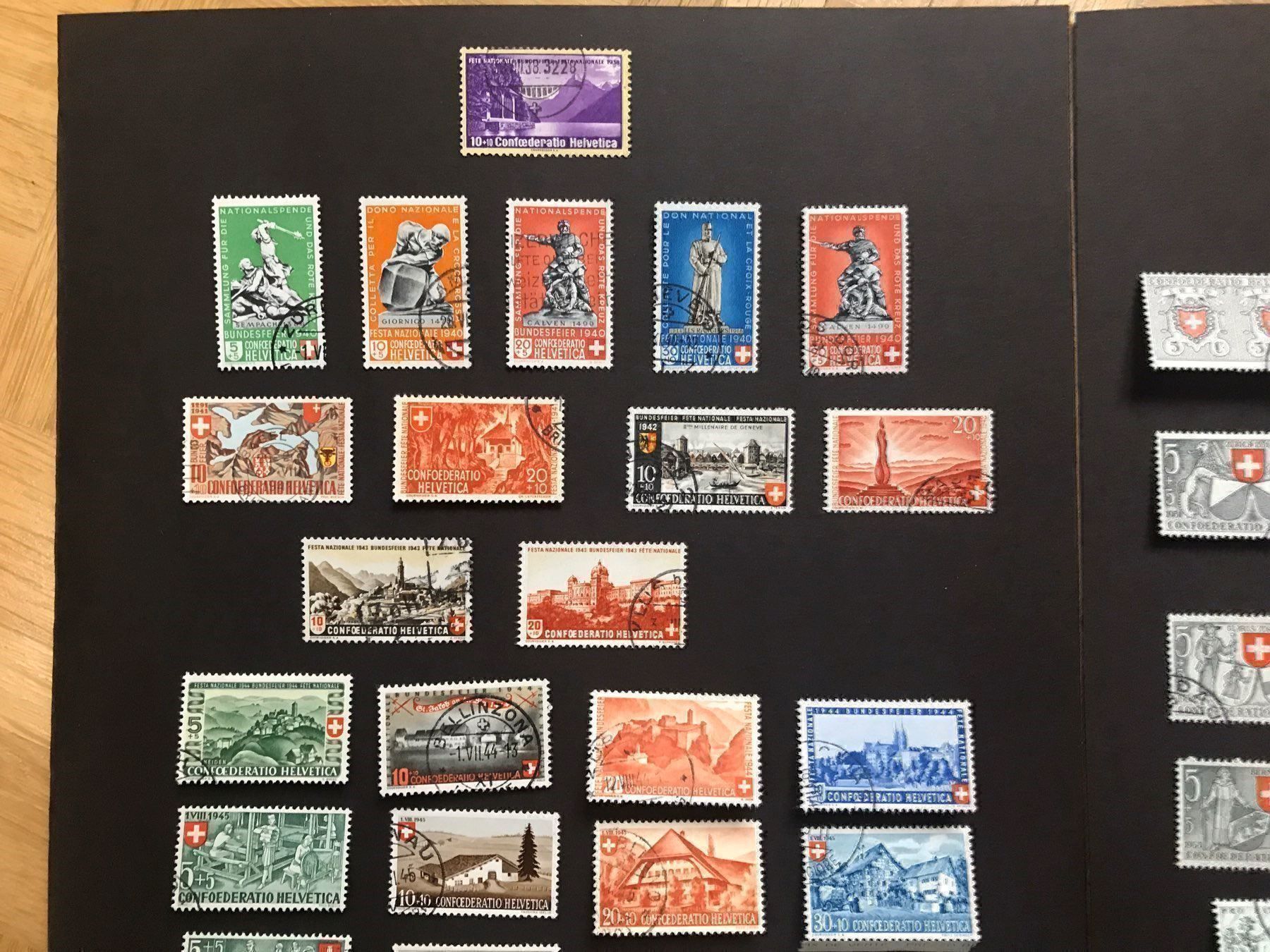 Tutti i francobolli: Pro Patria Lot ab 1938 - 1957 – Usato da stäfa venduto da brandy66 3