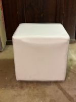 Hocker weiss Kunstleder guter Zustand