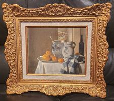 Tableau d'André Charigny - Nature morte - Cadre ancien doré