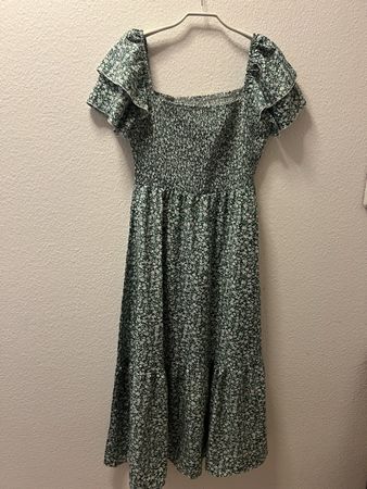 Kleid blumenmuster smocked M neuwertig