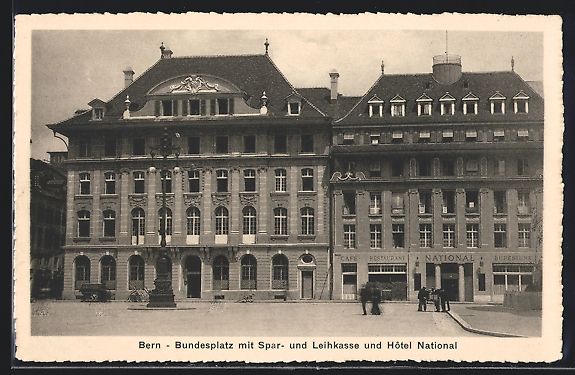 Ansichtskarten: Bern, Bundesplatz mit Spar- und Leihkass – Gebraucht aus Berlin von bartko-reher