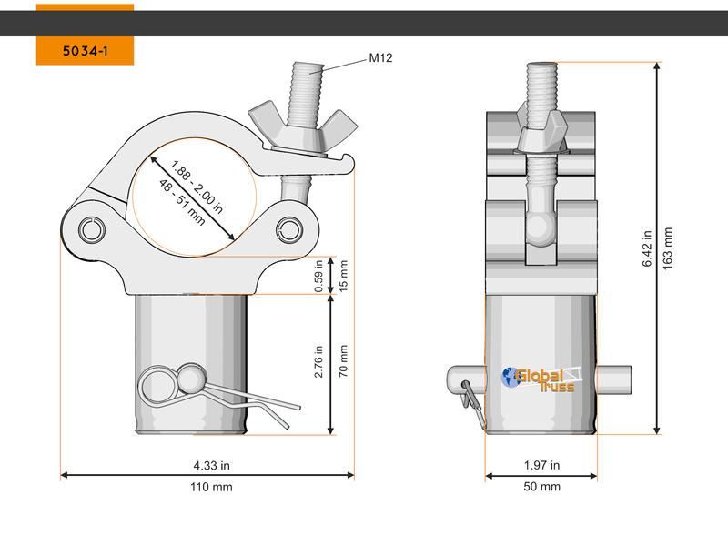 Tralicci: GLOBAL Coupler Spacer 48-51/50/500kg – Nuovo e nell'imballaggio originale da Däniken SO venduto da Profog1 1