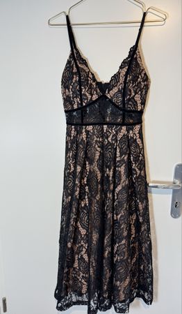Elegant Black Lace Dress, Perfect Condition