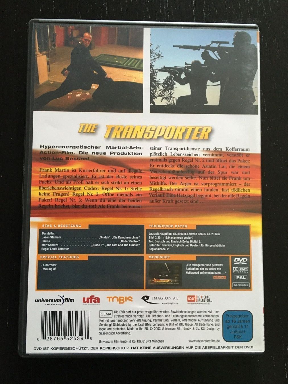 Tutti i DVDs: DVD The Transporter – Usato da Regensdorf venduto da scheissspiel 1
