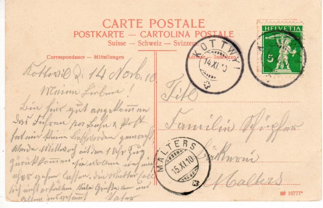 Cartoline postali: Ettiswil 1910 – Usato da Wolhusen venduto da Curver9 1