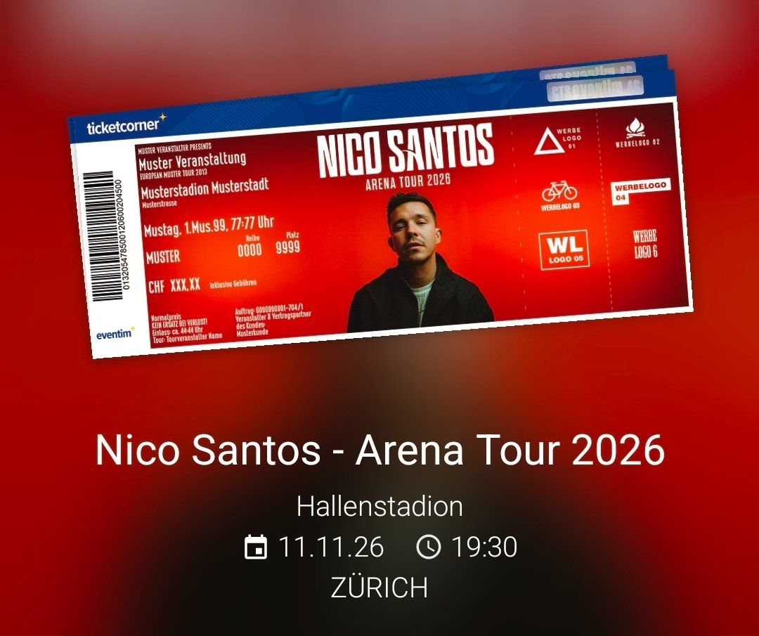 Biglietti: 2 Nico Santos Konzerttickets – Nuovo e nell'imballaggio originale da Oberflachs venduto da lea_6zzp