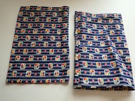 Armstulpen mit Blumenmuster, selbst genäht