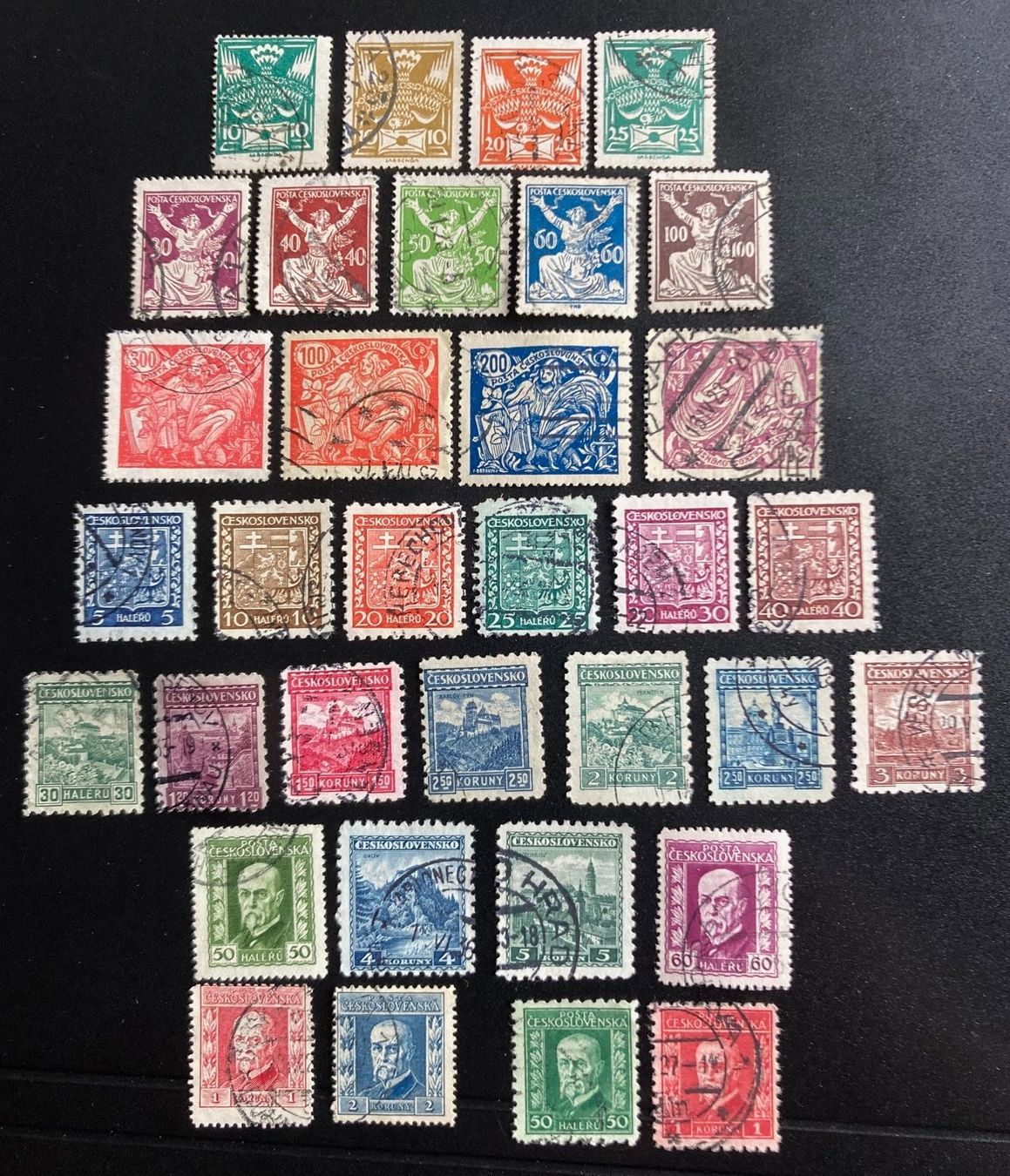 Tutti i francobolli: Lot Tschechoslowakei (1920-1938), 70 Werte # – Usato da Hermetschwil-Staff venduto da Starbliggi