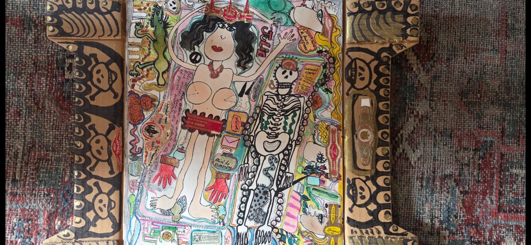 Dipinti: Dessin mixed-media Carol Bailly – Usato da Fribourg venduto da lizzy55
