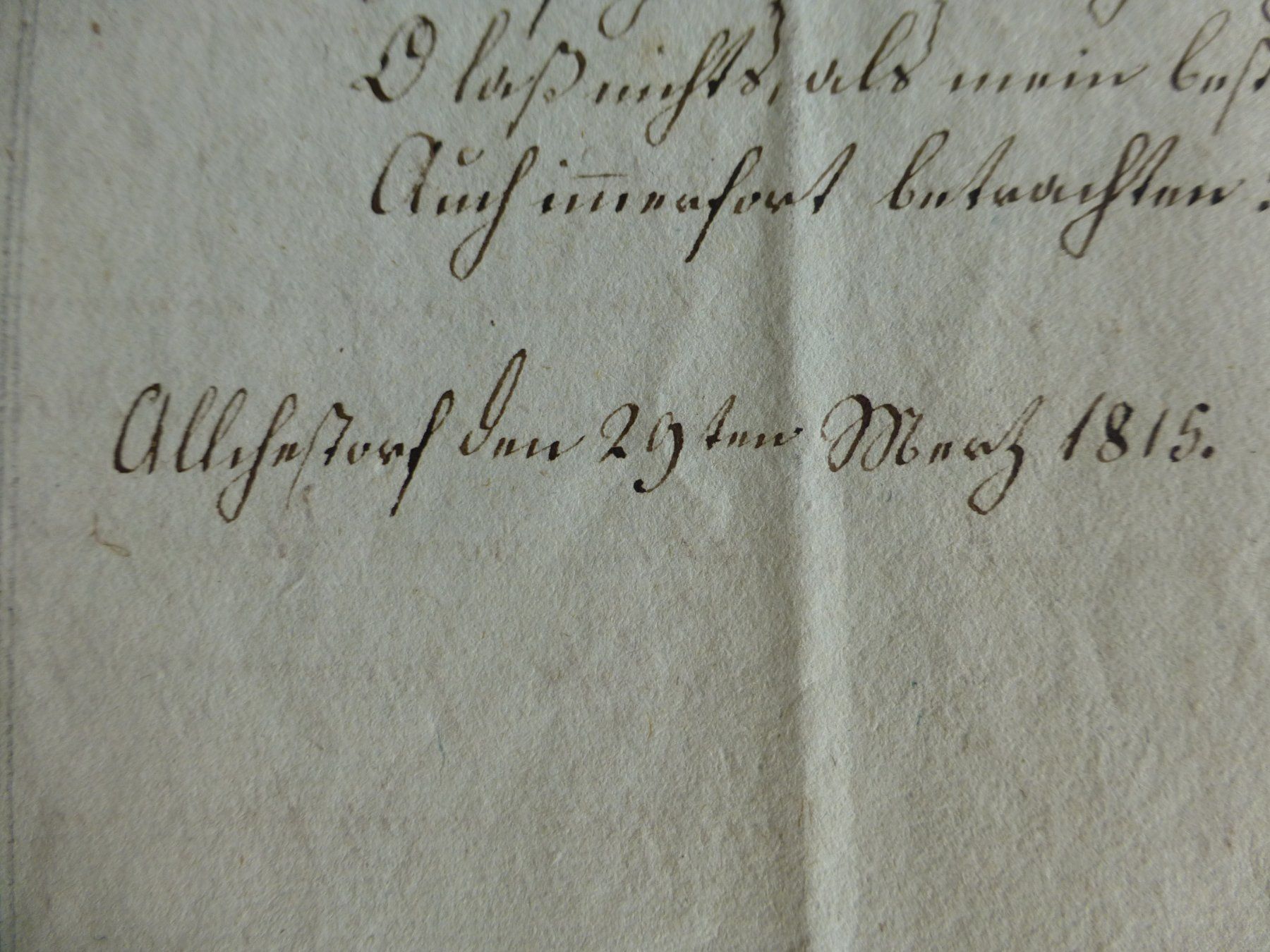 Dokumente: Alchensdorf, 31.März 1815   Erbteilung – Gebraucht aus Bettlach von 1saurer 4
