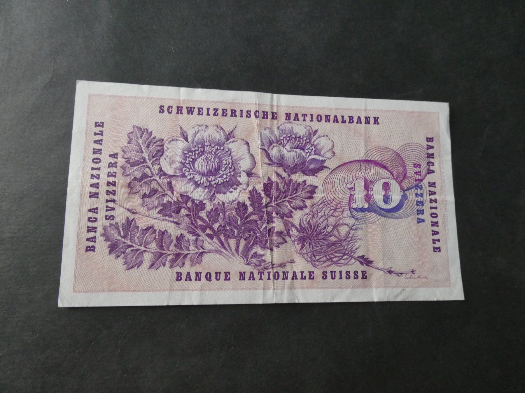 Billets de banque: Schweiz 1973, 10 Franken – D'occasion à Hinterforst par Rohusri 1