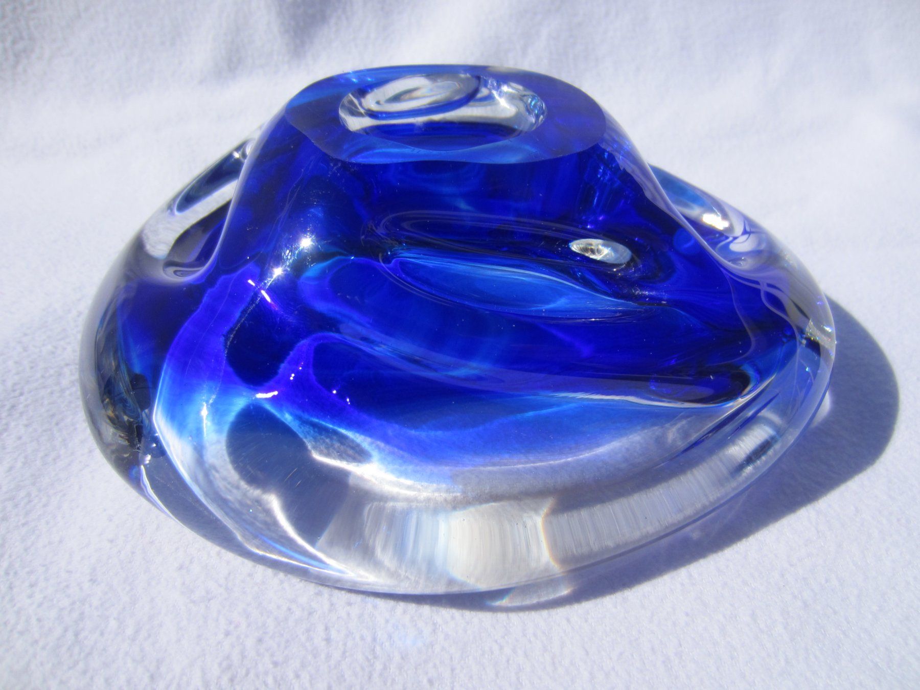 Murano Schalen: MURANO Schale blau massiv 15.5 x 5.5cm – Neu (gemäss Beschreibung) aus Sursee von Tschiger 5