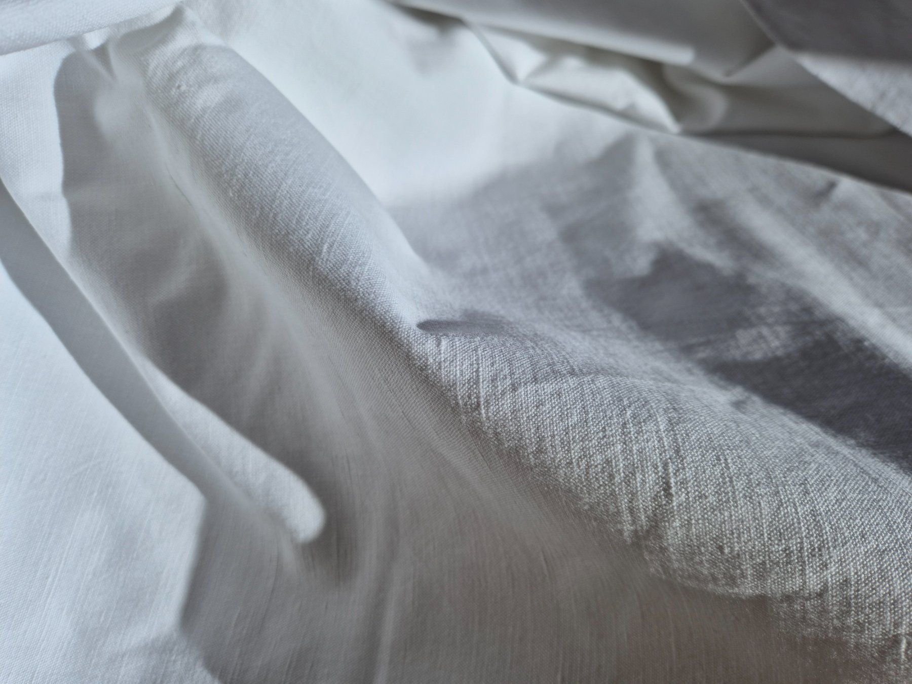 Bettwäsche: Leinen  Leintuch weiss, gross 325x220 cm – Gebraucht aus Bern von aronari 5