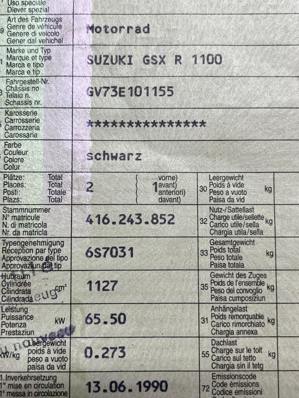 Toutes les pièces détachées moto: Suzuki GSX-R 1100 – D'occasion à Gurmels par gosteli71 2