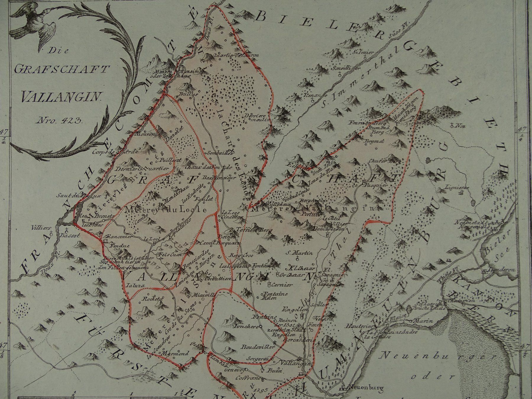 Incisioni: VALLANGIN, VALANGIN, REILLY 1791 – Usato da Grüningen venduto da Kartensammler 2