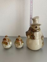 Schneemänner aus Keramik - 3 Stück